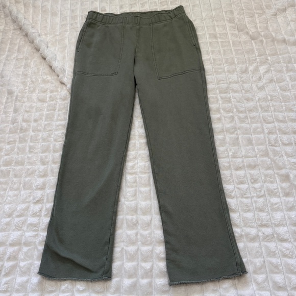 Aerie Small Green Sweatpants Sweat Lounge Pants Athleisure Straight Leg Casual - Picture 4 of 9